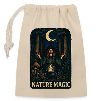 Forest Magic Moon Magic - Closable cotton gift bag (14x20cm) - nature - Front
