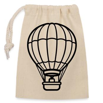 ballon - Sac cadeau en coton avec cordon (14 x 20 cm) - nature - Devant