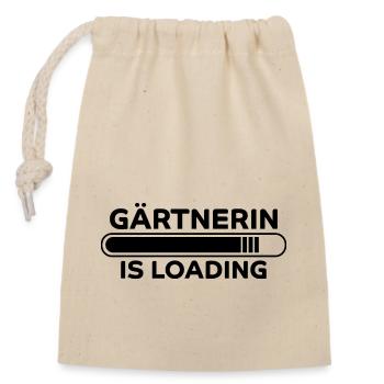 Gärtnerin Spruch Blume Lustiges Gärtnerin Geschenk - Verschließbarer Geschenkbeutel aus Baumwolle (14x20cm) - Natur - Vorne