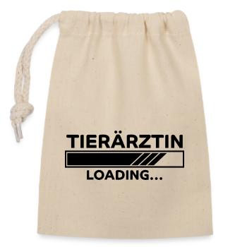 Tierärztin Spruch Job Lustiges Tierärztin Geschenk - Verschließbarer Geschenkbeutel aus Baumwolle (14x20cm) - Natur - Vorne
