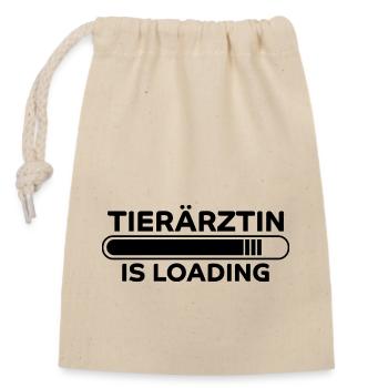 Tierärztin Spruch Job Lustiges Tierärztin Geschenk - Verschließbarer Geschenkbeutel aus Baumwolle (14x20cm) - Natur - Vorne
