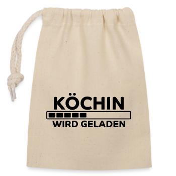 Köchin Spruch Kochen Job Lustiges Köchin Geschenk - Verschließbarer Geschenkbeutel aus Baumwolle (14x20cm) - Natur - Vorne