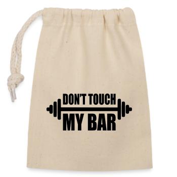 dont touch my bar - Verschließbarer Geschenkbeutel aus Baumwolle (14x20cm) - Natur - Vorne