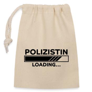 Polizistin Spruch Polizei Witz Polizistin Geschenk - Verschließbarer Geschenkbeutel aus Baumwolle (14x20cm) - Natur - Vorne
