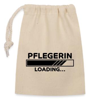 Pflegerin Spruch Pflegekraft Pflegerin Geschenk - Verschließbarer Geschenkbeutel aus Baumwolle (14x20cm) - Natur - Vorne