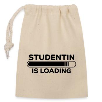 Studentin Spruch Universität Studentin Geschenk - Verschließbarer Geschenkbeutel aus Baumwolle (14x20cm) - Natur - Vorne