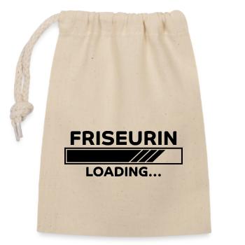 Friseurin Spruch Friseur Lustig Friseurin Geschenk - Verschließbarer Geschenkbeutel aus Baumwolle (14x20cm) - Natur - Vorne