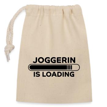 Joggerin Spruch Laufen Joggen Joggerin Geschenk - Verschließbarer Geschenkbeutel aus Baumwolle (14x20cm) - Natur - Vorne