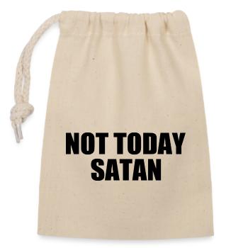 Not today satan - Closable cotton gift bag (14x20cm) - nature - Front