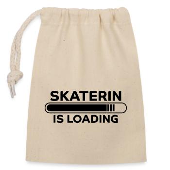 Skaterin Spruch Skating Lustiges Skaterin Geschenk - Verschließbarer Geschenkbeutel aus Baumwolle (14x20cm) - Natur - Vorne