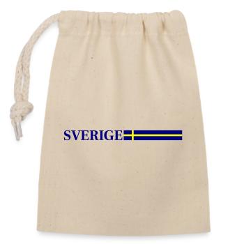 Drapeau Suédois de Sverige - Sac cadeau en coton avec cordon (14 x 20 cm) - nature - Devant