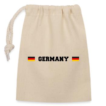 DE Fan Shirt - Closable cotton gift bag (14x20cm) - nature - Front