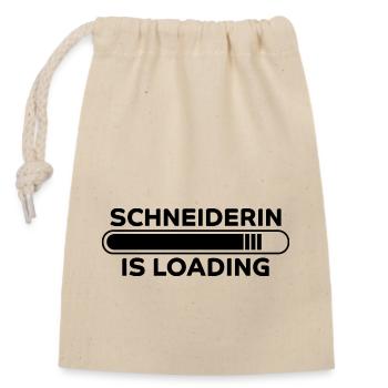 Schneiderin Spruch Lustiges Schneiderin Geschenk - Verschließbarer Geschenkbeutel aus Baumwolle (14x20cm) - Natur - Vorne