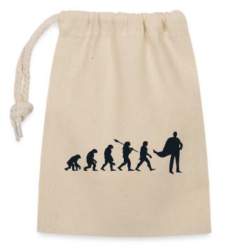 Darwin evolution for Supermans 🦸 ♂️ - Closable cotton gift bag (14x20cm) - nature - Front
