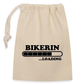 Bikerin Spruch Biker Lustiges Bikerin Geschenk - Verschließbarer Geschenkbeutel aus Baumwolle (14x20cm) - Natur - Vorne