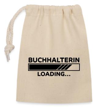 Buchhalterin Spruch Lustiges Buchhalterin Geschenk - Verschließbarer Geschenkbeutel aus Baumwolle (14x20cm) - Natur - Vorne