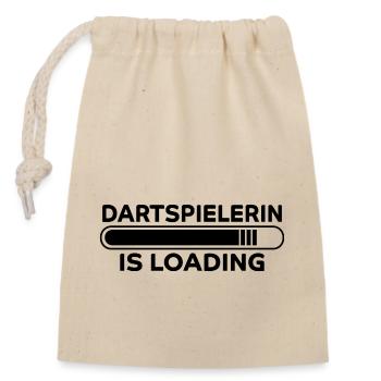Dartspielerin Spruch Darter Dartspielerin Geschenk - Verschließbarer Geschenkbeutel aus Baumwolle (14x20cm) - Natur - Vorne