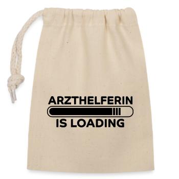 Arzthelferin Spruch Lustiges Arzthelferin Geschenk - Verschließbarer Geschenkbeutel aus Baumwolle (14x20cm) - Natur - Vorne