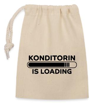 Konditorin Spruch Backen Witz Konditorin Geschenk - Verschließbarer Geschenkbeutel aus Baumwolle (14x20cm) - Natur - Vorne