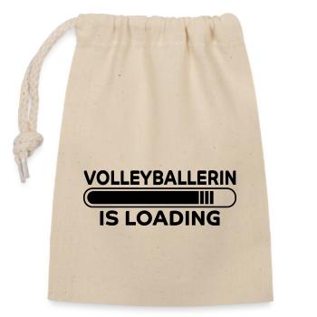 Volleyballerin Spruch Fun Beachvolleyball Geschenk - Verschließbarer Geschenkbeutel aus Baumwolle (14x20cm) - Natur - Vorne