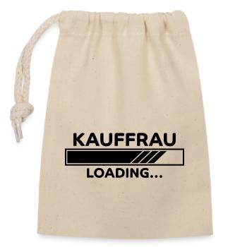 Kauffrau Spruch Verkäuferin Witz Kauffrau Geschenk - Verschließbarer Geschenkbeutel aus Baumwolle (14x20cm) - Natur - Vorne