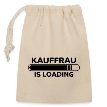 Kauffrau Spruch Verkäuferin Witz Kauffrau Geschenk - Verschließbarer Geschenkbeutel aus Baumwolle (14x20cm) - Natur - Vorne