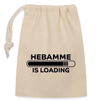 Hebamme Spruch Beruf Lustiges Hebammen Geschenk - Verschließbarer Geschenkbeutel aus Baumwolle (14x20cm) - Natur - Vorne