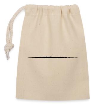 Stroke Art Brushstroke Underscore Crack Line - Closable cotton gift bag (14x20cm) - nature - Front