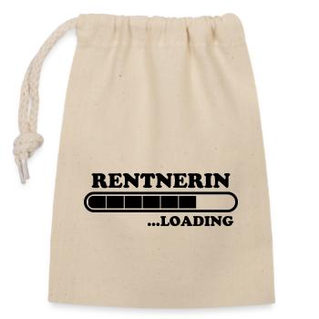Rentnerin Spruch Ruhestand Oma Rentnerin Geschenk - Verschließbarer Geschenkbeutel aus Baumwolle (14x20cm) - Natur - Vorne