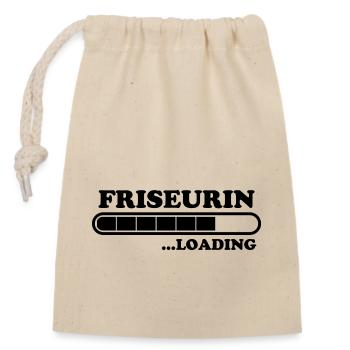 Friseurin Spruch Friseur Lustig Friseurin Geschenk - Verschließbarer Geschenkbeutel aus Baumwolle (14x20cm) - Natur - Vorne