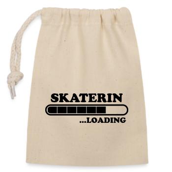 Skaterin Spruch Skating Lustiges Skaterin Geschenk - Verschließbarer Geschenkbeutel aus Baumwolle (14x20cm) - Natur - Vorne