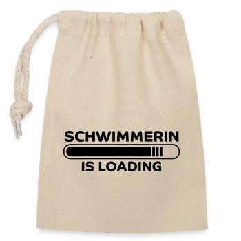 Schwimmerin Spruch Schwimmen Schwimmerin Geschenk - Verschließbarer Geschenkbeutel aus Baumwolle (14x20cm) - Natur - Vorne