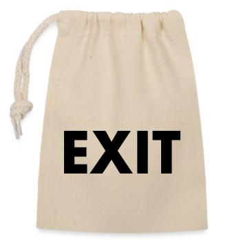 Exit - Verschließbarer Geschenkbeutel aus Baumwolle (14x20cm) - Natur - Vorne