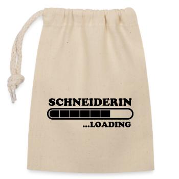 Schneiderin Spruch Lustiges Schneiderin Geschenk - Verschließbarer Geschenkbeutel aus Baumwolle (14x20cm) - Natur - Vorne