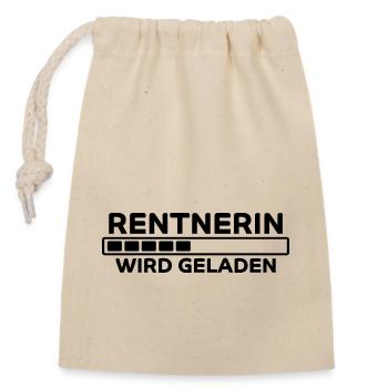Rentnerin Spruch Ruhestand Oma Rentnerin Geschenk - Verschließbarer Geschenkbeutel aus Baumwolle (14x20cm) - Natur - Vorne