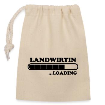 Landwirtin Spruch Fun Lustiges Landwirtin Geschenk - Verschließbarer Geschenkbeutel aus Baumwolle (14x20cm) - Natur - Vorne