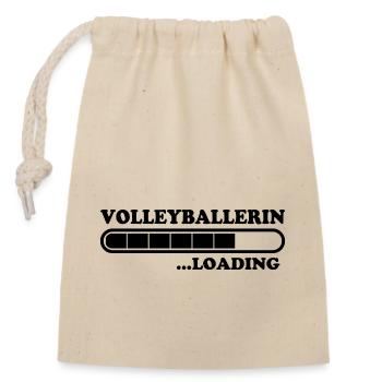 Volleyballerin Spruch Fun Beachvolleyball Geschenk - Verschließbarer Geschenkbeutel aus Baumwolle (14x20cm) - Natur - Vorne