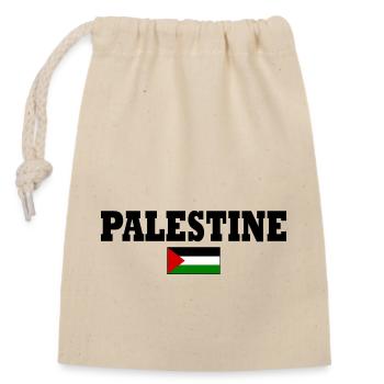 palestina - Closable cotton gift bag (14x20cm) - nature - Front