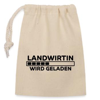 Landwirtin Spruch Fun Lustiges Landwirtin Geschenk - Verschließbarer Geschenkbeutel aus Baumwolle (14x20cm) - Natur - Vorne