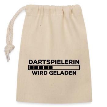 Dartspielerin Spruch Darter Dartspielerin Geschenk - Verschließbarer Geschenkbeutel aus Baumwolle (14x20cm) - Natur - Vorne