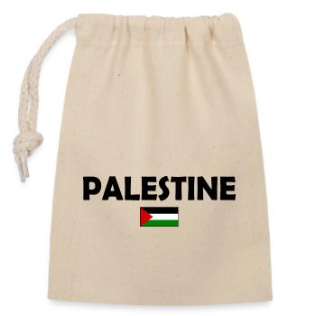 Free Palestine - Sac cadeau en coton avec cordon (14 x 20 cm) - nature - Devant