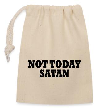 Not today satan - Closable cotton gift bag (14x20cm) - nature - Front