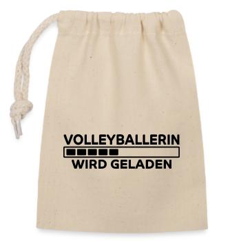 Volleyballerin Spruch Fun Beachvolleyball Geschenk - Verschließbarer Geschenkbeutel aus Baumwolle (14x20cm) - Natur - Vorne
