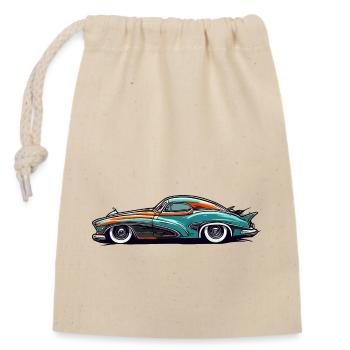 Car / Vehicle / Passenger Car / Mobile / Old Timer / Driving - Closable cotton gift bag (14x20cm) - nature - Front