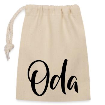 Nom - Oda - Sac cadeau en coton avec cordon (14 x 20 cm) - nature - Devant