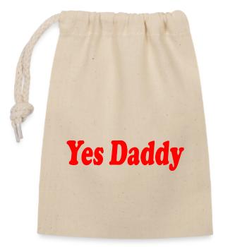 Yes daddy - Verschließbarer Geschenkbeutel aus Baumwolle (14x20cm) - Natur - Vorne