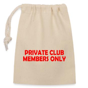 private club members only - Sac cadeau en coton avec cordon (14 x 20 cm) - nature - Devant