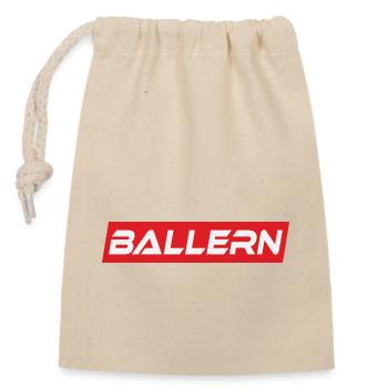 Ballern Techno Rave Club Electro Musik Raver - Verschließbarer Geschenkbeutel aus Baumwolle (14x20cm) - Natur - Vorne