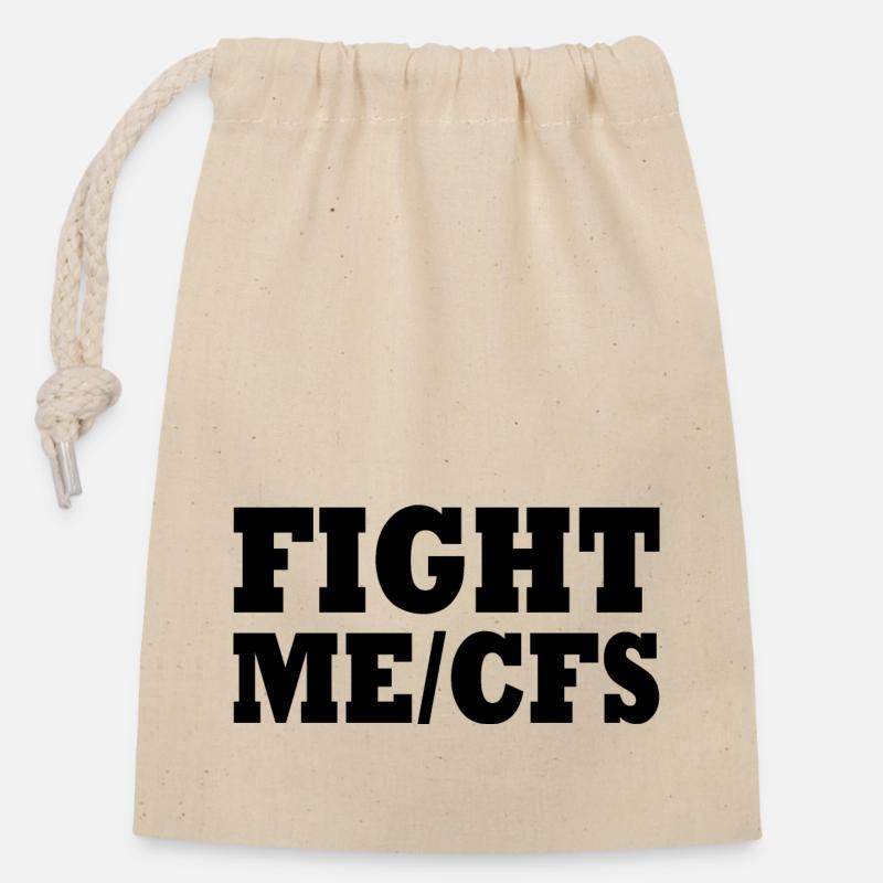 Me/cfs - fight me/cfs - Verschließbarer Geschenkbeutel aus Baumwolle (14x20cm) - Natur