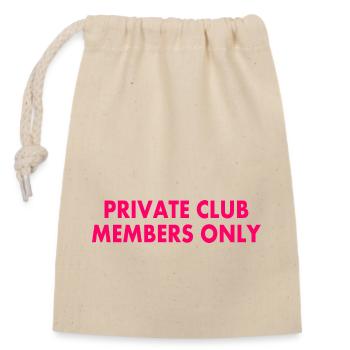 private club members only - Sac cadeau en coton avec cordon (14 x 20 cm) - nature - Devant